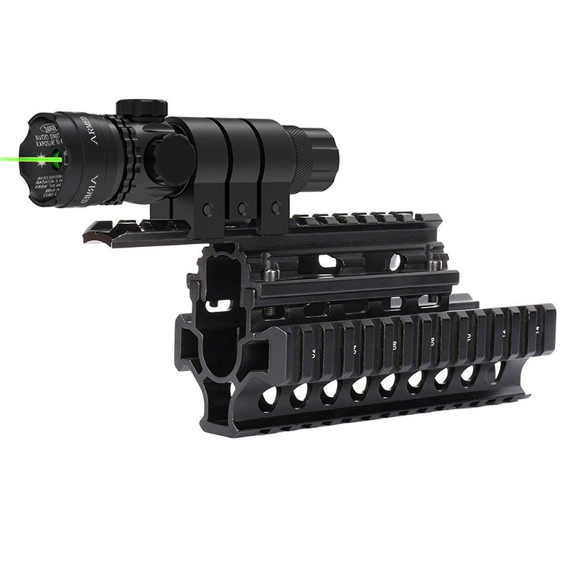 Taktis Luar Ruangan Berburu Shooting Rifle Pistol Glock Picatinny Rail Mount Green Dot Sight Laser Lingkup untuk Pistol